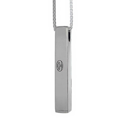 Silver Pendant for Men in an Elongated Rectangular Design with Birkat Kohanim