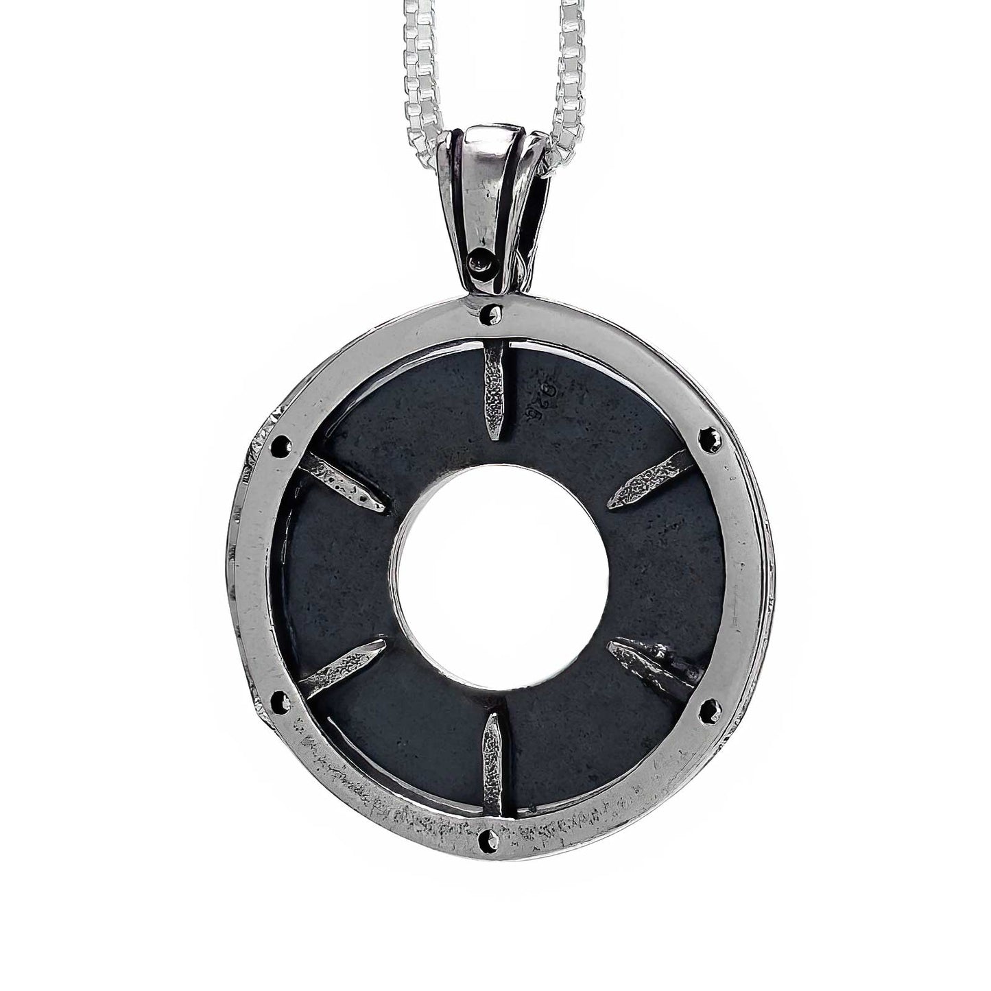 Sterling Silver Shema Israel Circle Pendant