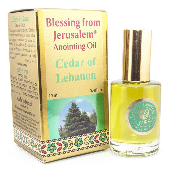 Anointing Oil Cedar of Lebanon Blessing from Jerusalem 0.4 fl.oz by Ein Gedi - bluewhiteshop