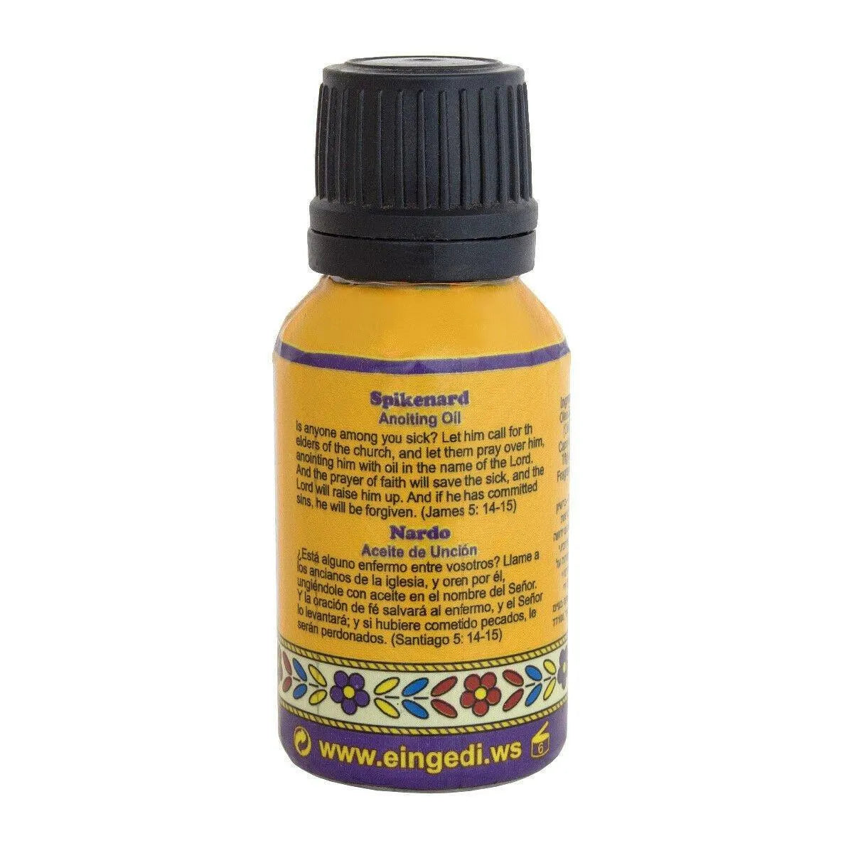 Anointing Oil Spikenard Cobalt Blue Glass Bottle Jerusalem 15ml - bluewhiteshop