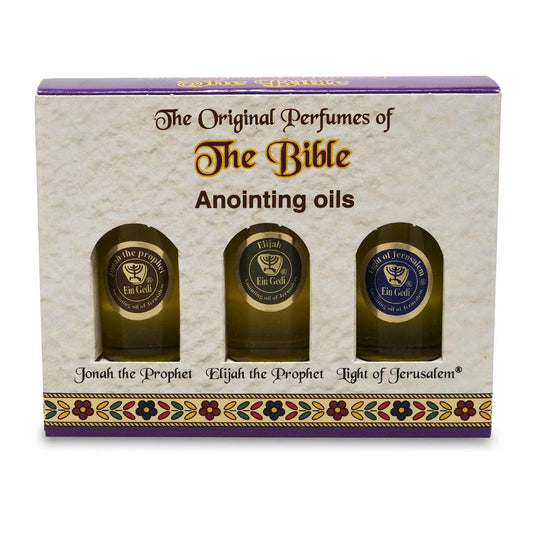 Anointing Oils Set: Jonah the Prophet, Elijah, Light of Jerusalem - bluewhiteshop