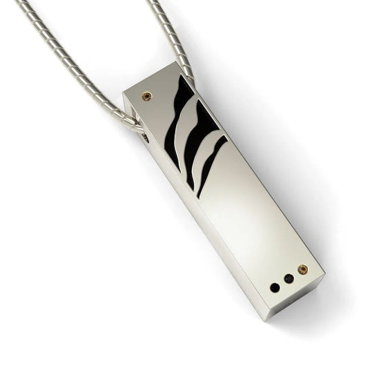 Black Enamel Pendant Gold 14KW with Black Spinel and Сitrine Modern Design Gift - bluewhiteshop