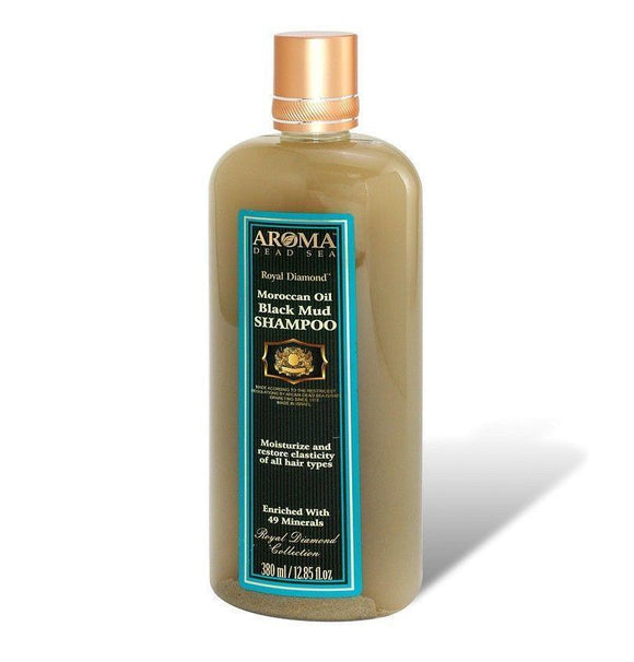 Black Mud Shampoo with Argan Oil by Aroma Dead Sea 380ml - bluewhiteshop