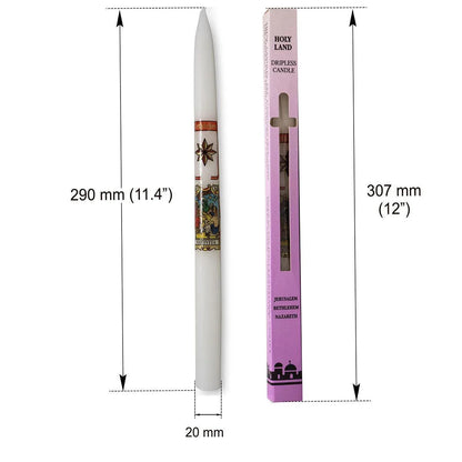 Candle From Holy Land, Jerusalem, Bethlehem, Nazareth - bluewhiteshop