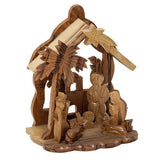 Christmas Nativity Scene Natural Olive Wood Handmade from Bethlehem 4.3''/11 cm - bluewhiteshop
