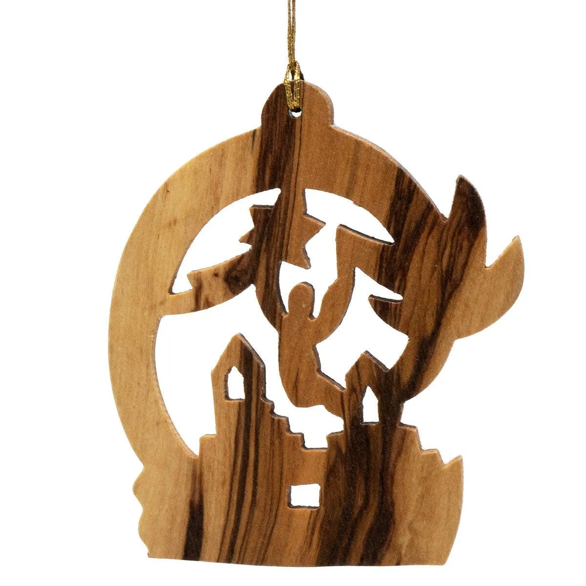 Christmas tree decoration Olive Wood - bluewhiteshop
