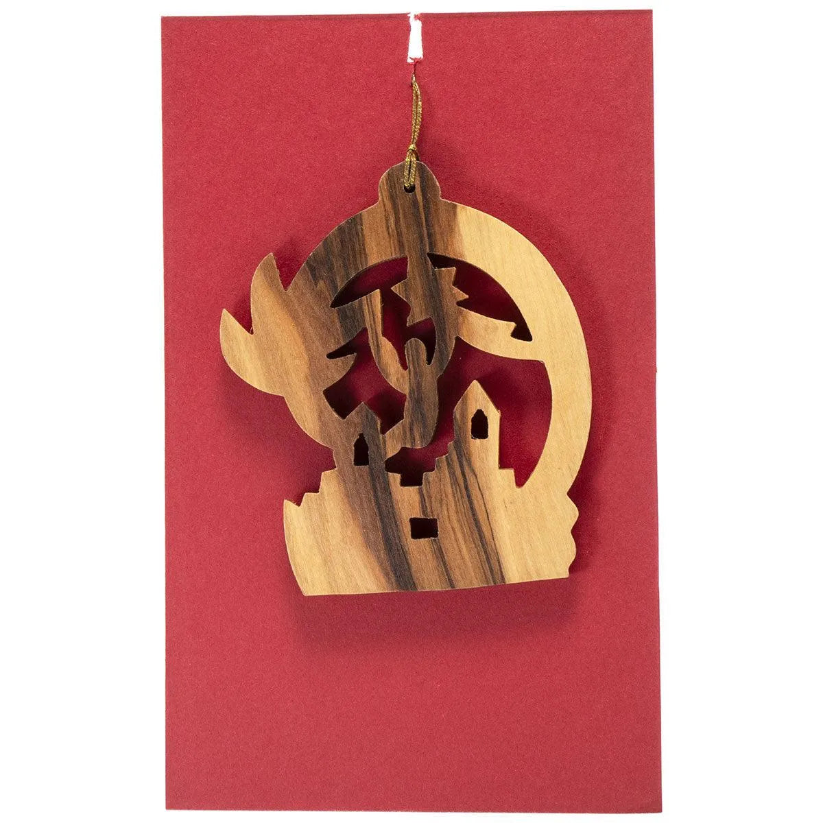 Christmas tree decoration Olive Wood - bluewhiteshop