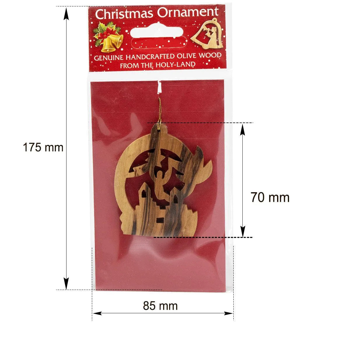 Christmas tree decoration Olive Wood - bluewhiteshop