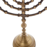 Classic 7 Branched Temple Menorah 9,2 inch from Jerusalem Bronze - bluewhiteshop