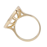 Diamond 14k Gold Ring Shema Israel Jewish Jewelry Kabbalah Blessing - bluewhiteshop
