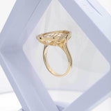 Diamond 14k Gold Ring Shema Israel Jewish Jewelry Kabbalah Blessing - bluewhiteshop