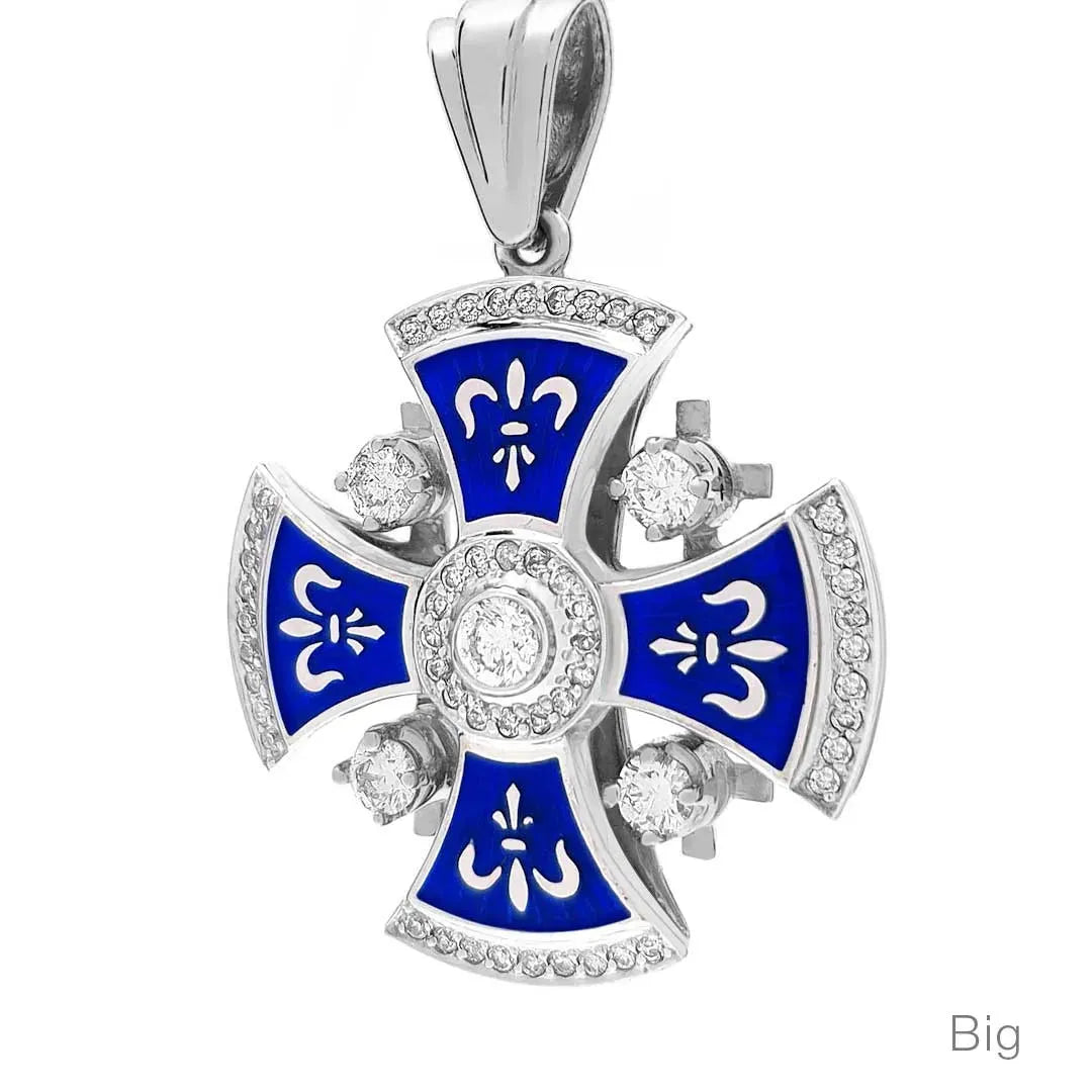 Diamond Jerusalem Cross 14K White Gold 
