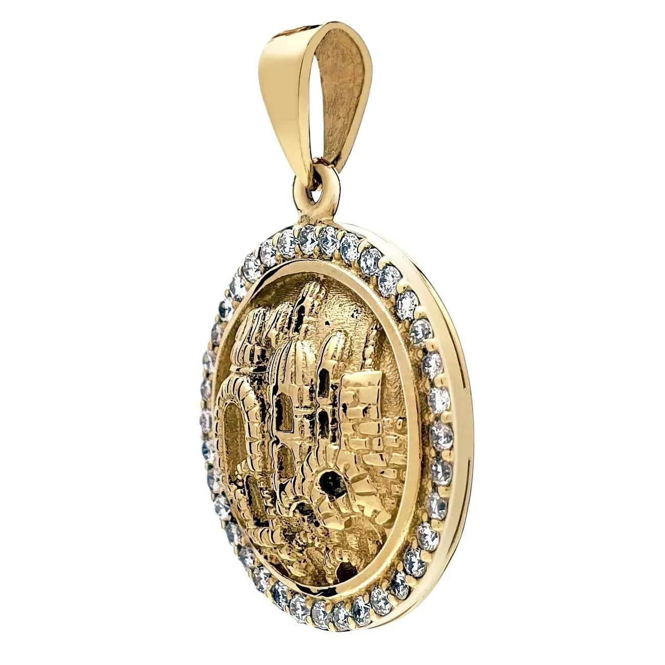 Diamond Necklace Echoes of Jerusalem Gold 14K Jewelry by Anbinder - bluewhiteshop