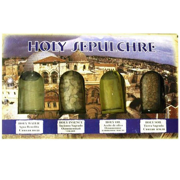 FREE - 4 Items Christian Set - Holy Oil, Holy Water, Holy Soil and Holy Incense - bluewhiteshop