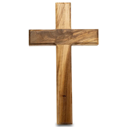 Genuine Olive Wood Holding and Wall Cross from Holy Land - bluewhiteshop