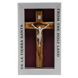 Genuine Olive Wood Holding and Wall Crucifix from Holy Land - bluewhiteshop