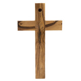 Genuine Olive Wood Holding and Wall Crucifix from Holy Land 6.1 inch - bluewhiteshop