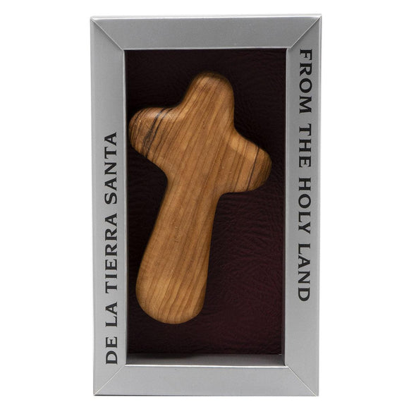 Genuine Olive Wood Holding Cross from Bethlehem - bluewhiteshop