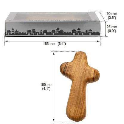 Genuine Olive Wood Holding Cross from Bethlehem - bluewhiteshop