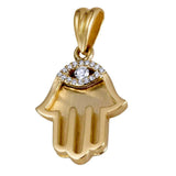 Hamsa Pendant Gold 14K With Diamonds Jewelry by Anbinder - bluewhiteshop