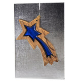 Handcrafted Olive Wood Christmas Ornament Star of Bethlehem - bluewhiteshop