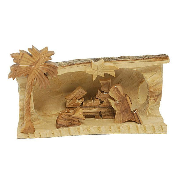 Handmade Christmas Nativity Scene of Olive Wood - bluewhiteshop