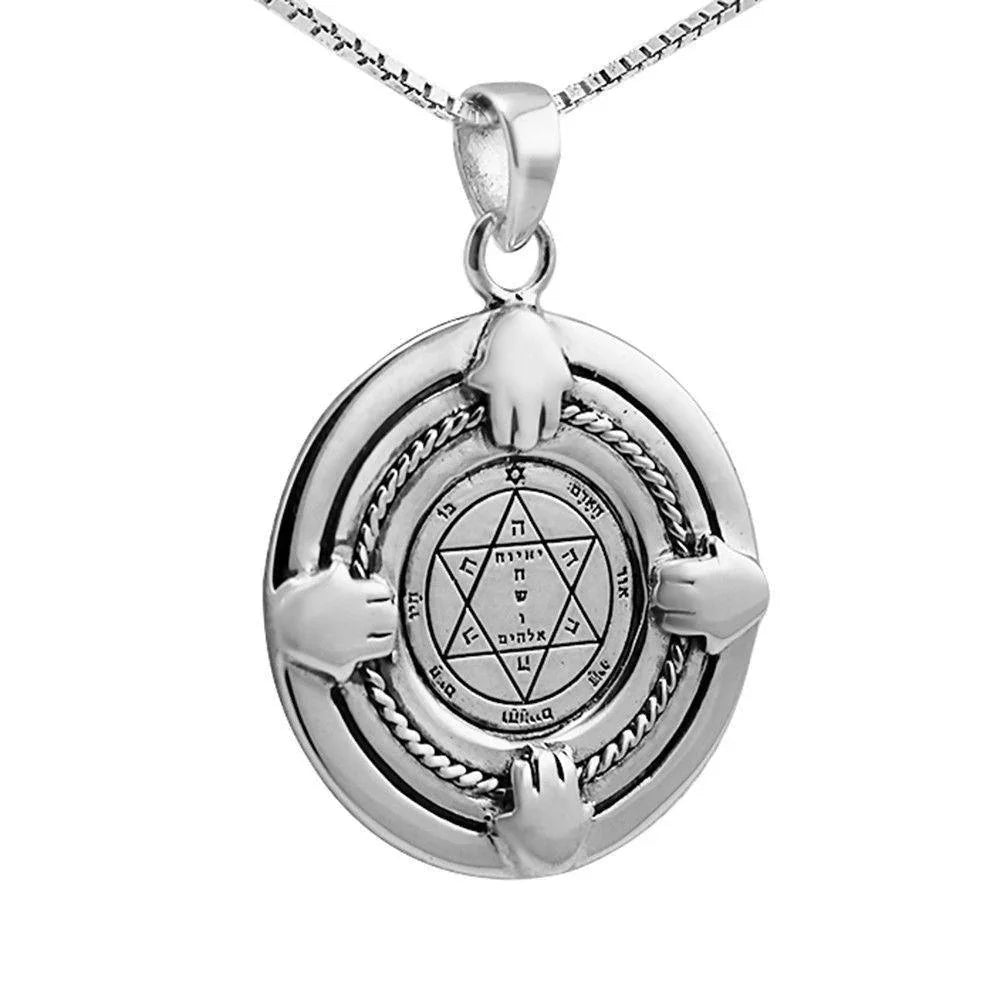 Health Seal Amulet King Solomon Pendant Silver 925 Talisman - bluewhiteshop