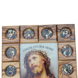 Icon Jesus Christ with Crown of Thorns Handmade Olive Wood Via Dolorosa 11" - bluewhiteshop