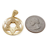 gold Star of David Necklace 