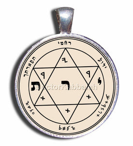 Kabbalah Amulet for Economic Success on Parchment Charm Talisman Pendant - bluewhiteshop