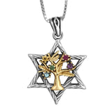 Kabbalah Amulets Tree of Life & Star of David CZ Silver 925 Gold 9K - bluewhiteshop