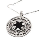 Kabbalah Pendant with Angels Names Silver 925 and Black Onyx Jewish Jewelry Talisman Amulet - bluewhiteshop