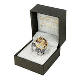 Kabbalah Ring signet with The Tree of Life Sterling Silver & Gold 9K - bluewhiteshop