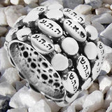 Kabbalah Rotating Ring with 5 of the Names of the God Silver 925 - bluewhiteshop