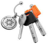 Keychain with King Solomon Tranquility and Equilibrium Seal - bluewhiteshop