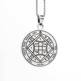 King Solomon Seal Love amulet Silver & Gold Pendant necklace - bluewhiteshop