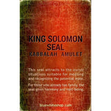 King Solomon Seal - Matching | Kabbalah Amulet | Kabbalah Talisman - bluewhiteshop