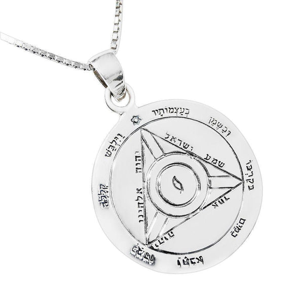 King Solomon The Fourth Seal of Saturn Pendant to Attract a Good News - bluewhiteshop