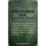 Livelihood King Solomon Seal | Kabbalah Amulet - bluewhiteshop