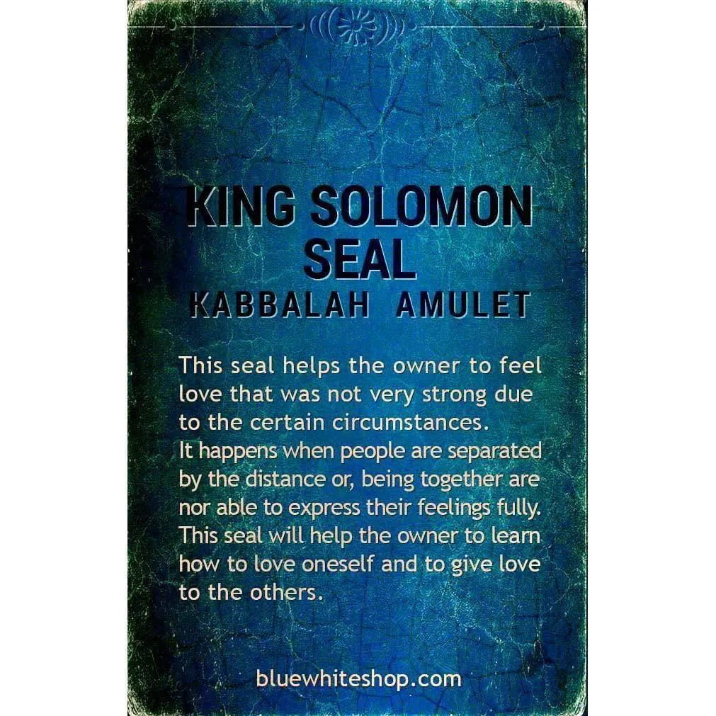 Love amulet King Solomon Love Seal Kabbalah Love Talisman - bluewhiteshop