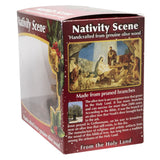 Nativity scene, Handcrafted Olive Wood Christmas Figurines 5.7 inch - bluewhiteshop