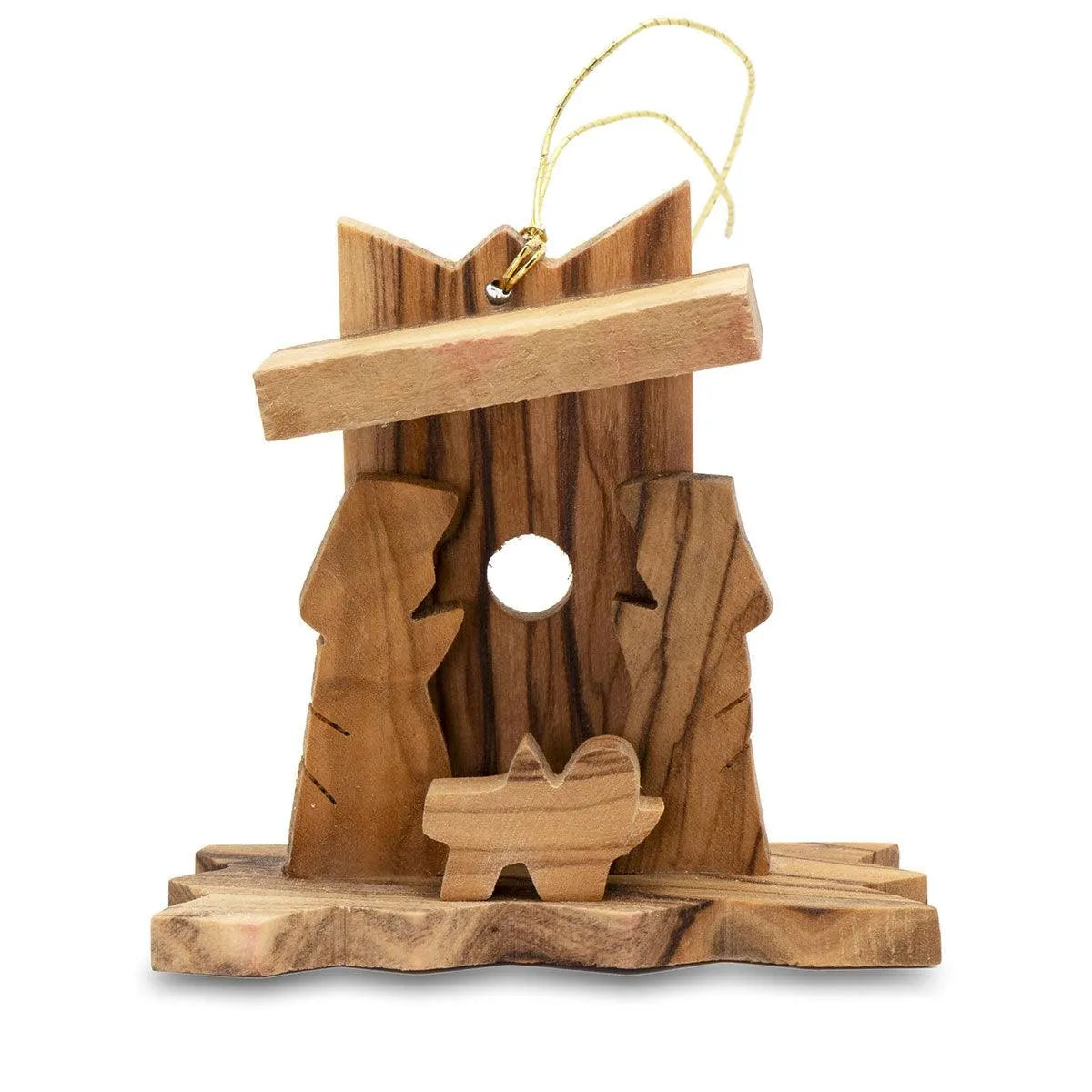 Nativity scene, Handcrafted Olive Wood Christmas Ornaments - bluewhiteshop
