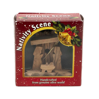 Nativity scene, Handcrafted Olive Wood Christmas Ornaments - bluewhiteshop