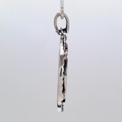 Sterling Silver Shema Israel Circle Pendant