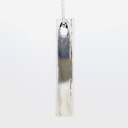 Silver Pendant for Men in an Elongated Rectangular Design with Birkat Kohanim