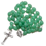 Rosary Beads with Phosphorylation Effect Metal Cross from Jerusalem the Holy Land - bluewhiteshop