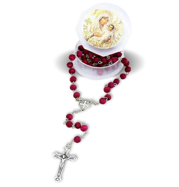 Sandalwood rosary with crucifix - bluewhiteshop