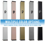 Set of 5 Elegant Modern Door Mezuzah Cases 5.75" (Without Scroll), Taupe Self Stick, for Indoor and Outdoor - bluewhiteshop
