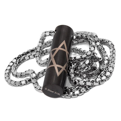 Stainless Steel Pendant with Star of David Jewish Jewelry - bluewhiteshop