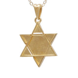 gold Star of David Necklace 